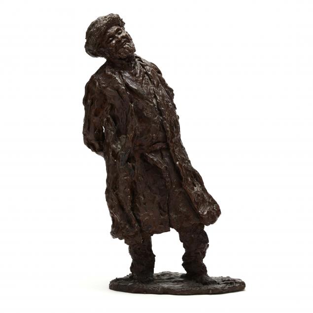 STANDING BRONZE MODEL OF A JOVIAL