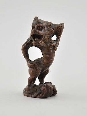 Standing Dragon Wood Netsuke