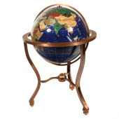 STANDING INLAY GEMSTONE GLOBE