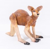 STANDING KANGAROO RESIN SCULPT