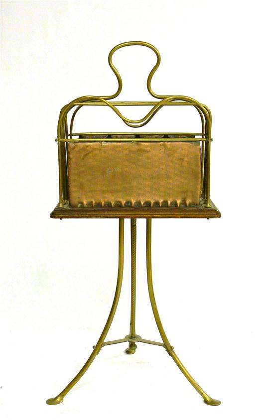 Standing magazine rack  copper 
