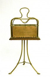 Standing magazine rack  copper