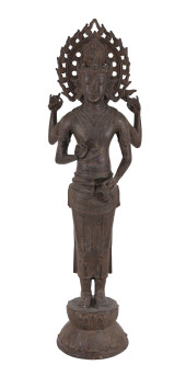 STANDING METAL GUANYIN SCULPTU