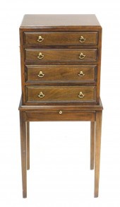 STANDING SILVERWARE CHEST, MAH