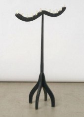 STANDING WOOD CANDELABRUM, ONT
