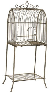 STANDING WROUGHT IRON DOMED BI