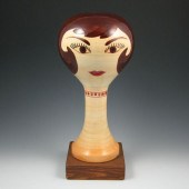 Stangl deco lady wig stand or