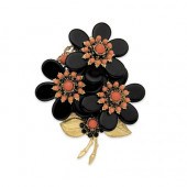 Stanley Hager Floral Brooch<br