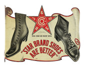 STAR BRAND SHOES FLANGE SIGN<b