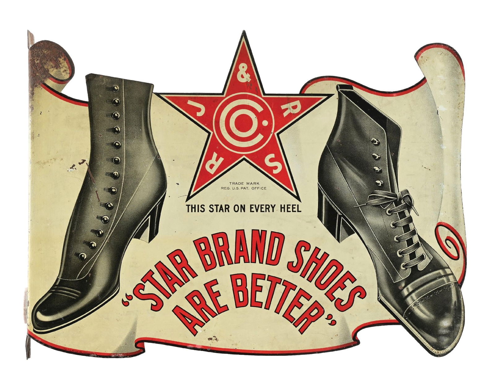 STAR BRAND SHOES FLANGE SIGNDST.