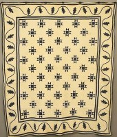 STAR & OAK LEAF PATCHWORK QUIL