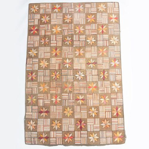 STAR PATTERN HOOKED RUG8 ft. 4
