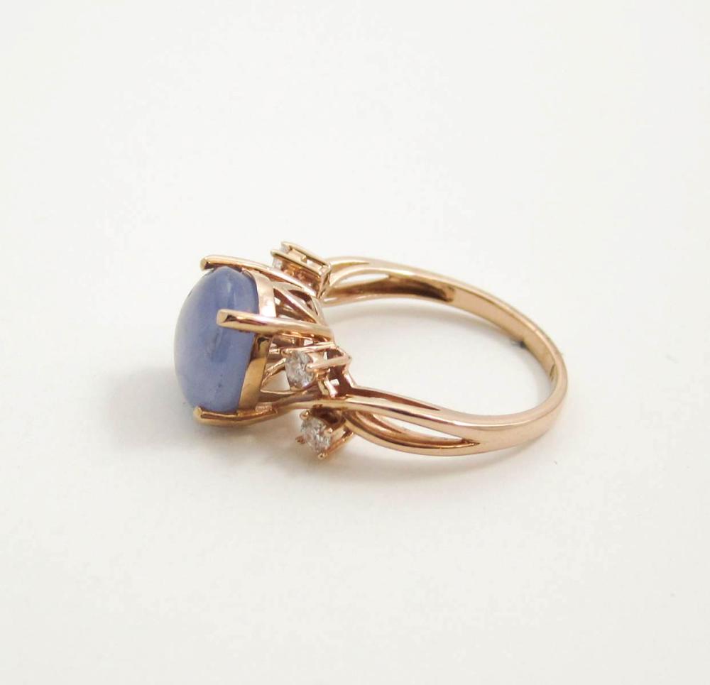 STAR SAPPHIRE, DIAMOND AND FOURTEEN