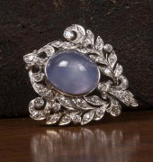 STAR SAPPHIRE, DIAMOND AND PLA