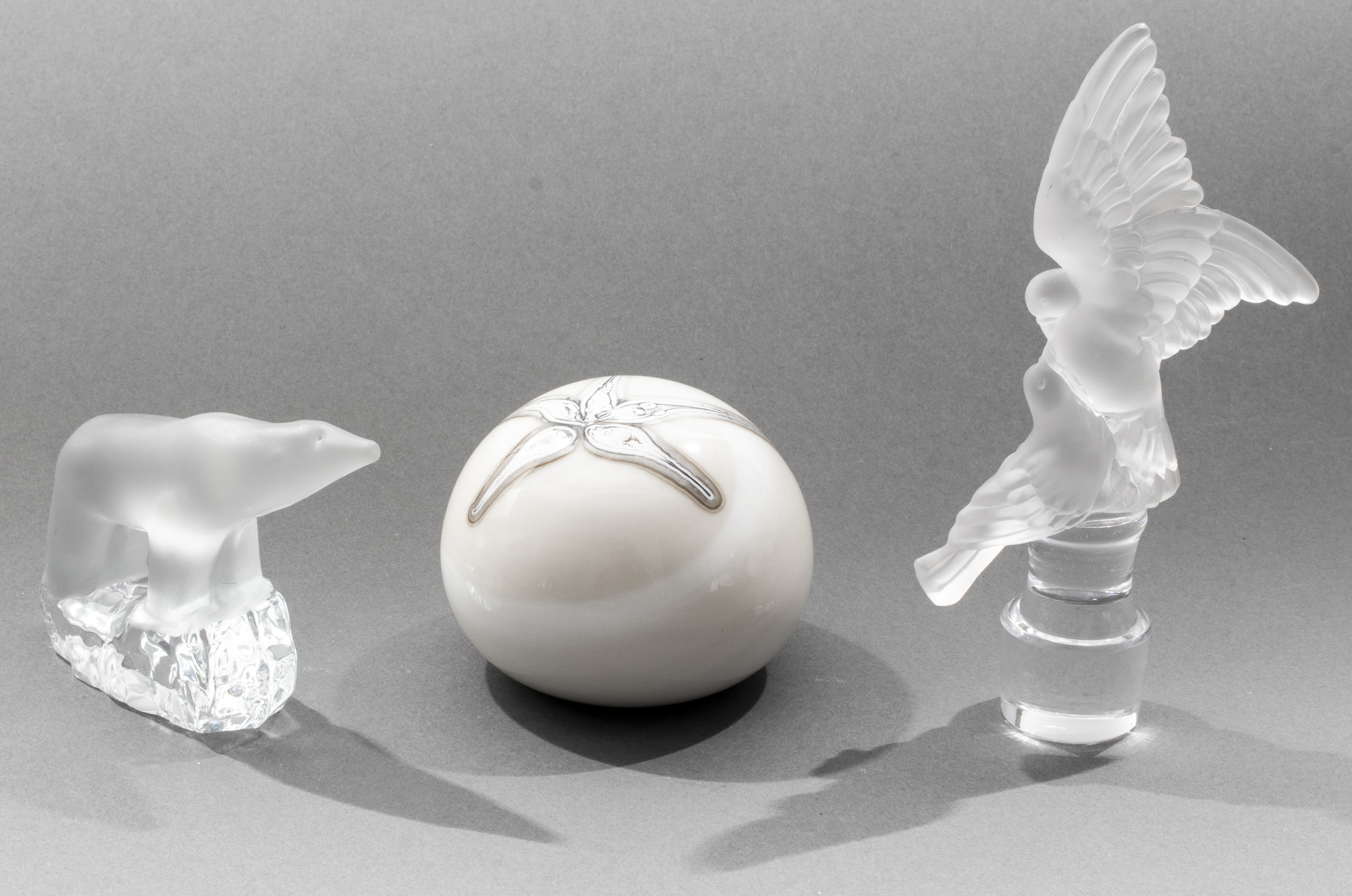 STARFISH PAPERWEIGHT AND FROSTED