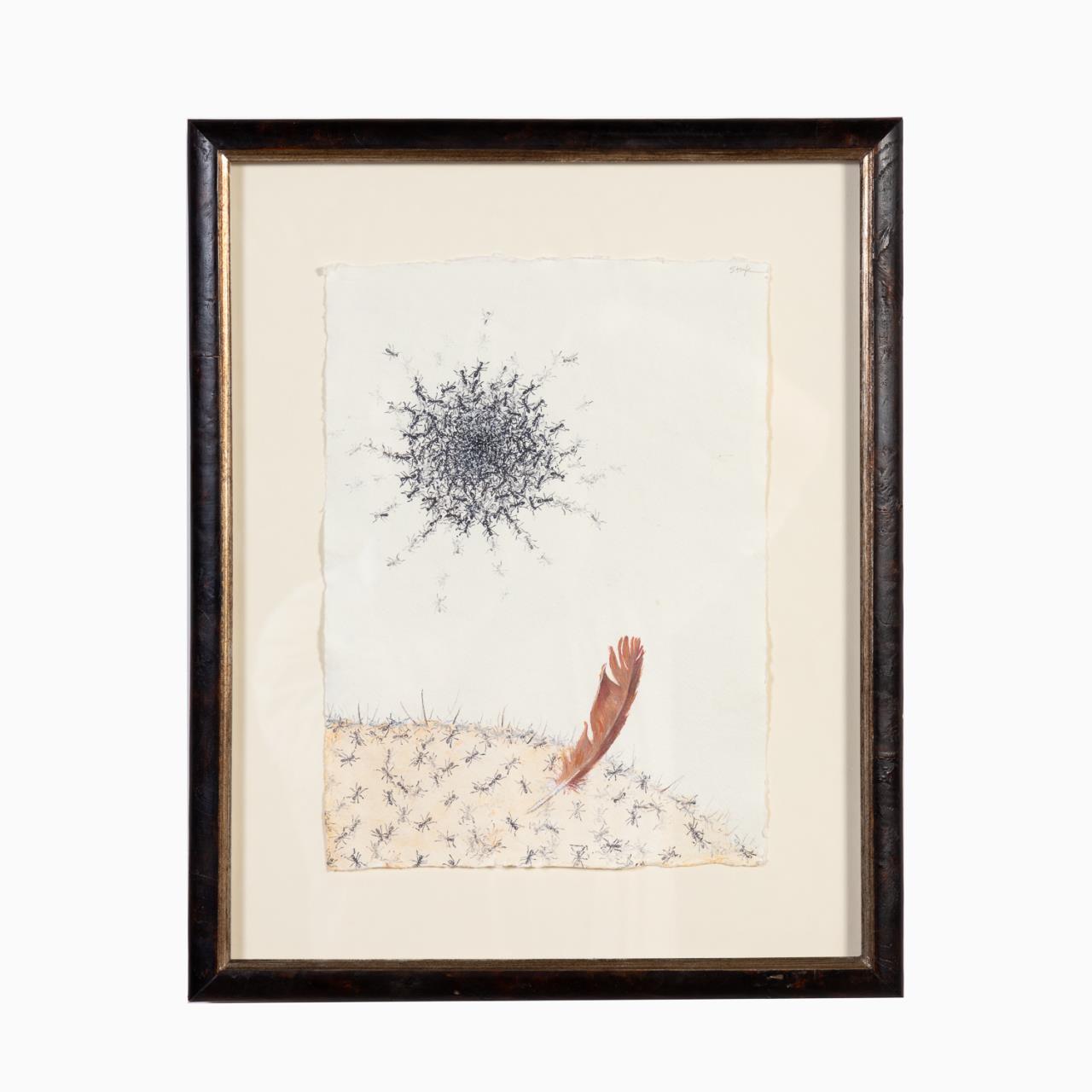 STARK, FEATHER & ANTS WATERCOLOR ON