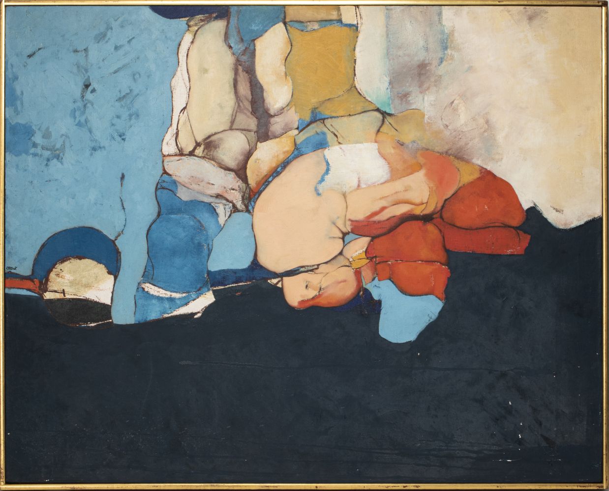 STARK SIGNED MODERN ABSTRACT OIL ON