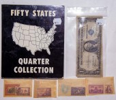 STATE QUARTERS, $1 SILVER CERT