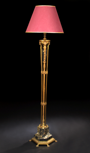 Stately Gilt-Brass and Marble Floor