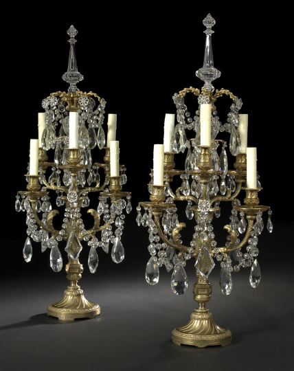 Stately Pair of French Gilt-Brass