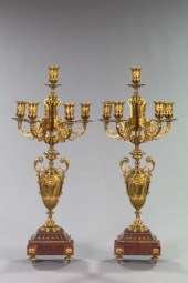Stately Pair of French Gilt-Br