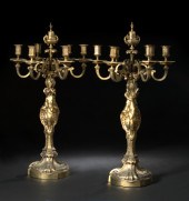 Stately Pair of French Gilt-Br