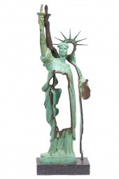 STATUE OF LIBERTY' BRONZE SCUL