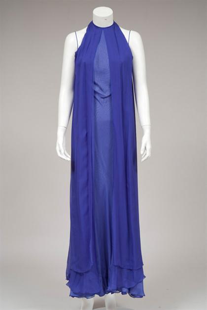 Stavropoulos silk chiffon gown   