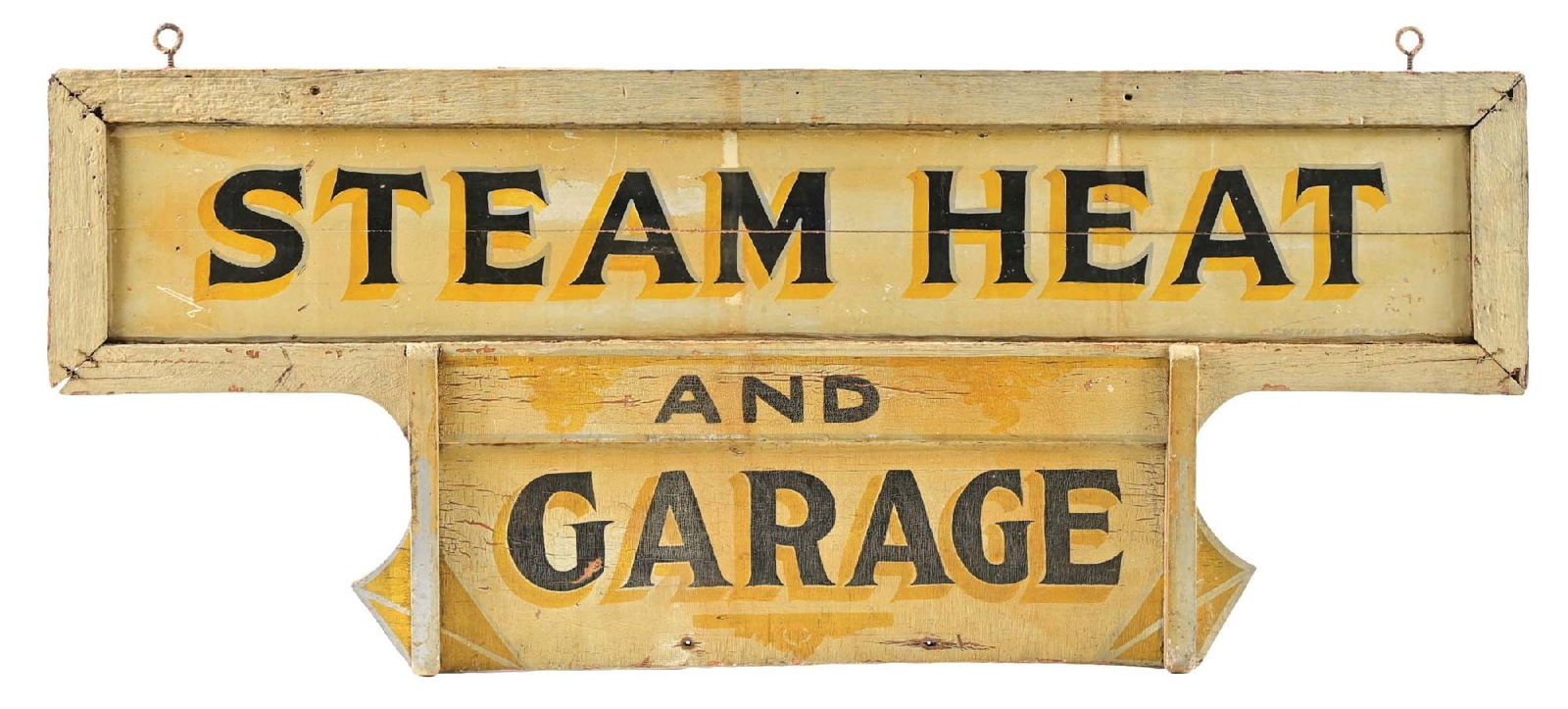 STEAM HEAT & GARAGE HAND PAINTED