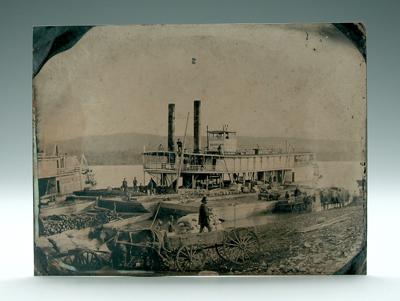 Steamboat ferrotype, full plate