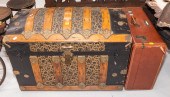 STEAMER TRUNK; ACCORDION IN CA