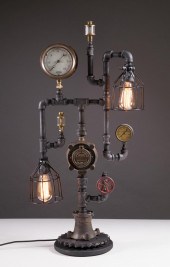 STEAMPUNK TABLE LAMP, GLENN SC