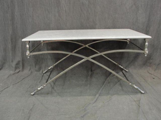 Steel and Stone Top Table. From a