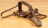 STEEL BEAR TRAP, LATE 19TH/EAR