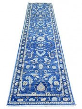 STEEL BLUE HAND KNOTTED WOOL P