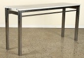 STEEL CONSOLE TABLE BLUE STRIP