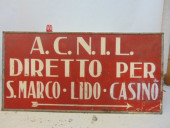 STEEL STREET SIGN, PAINTED LET