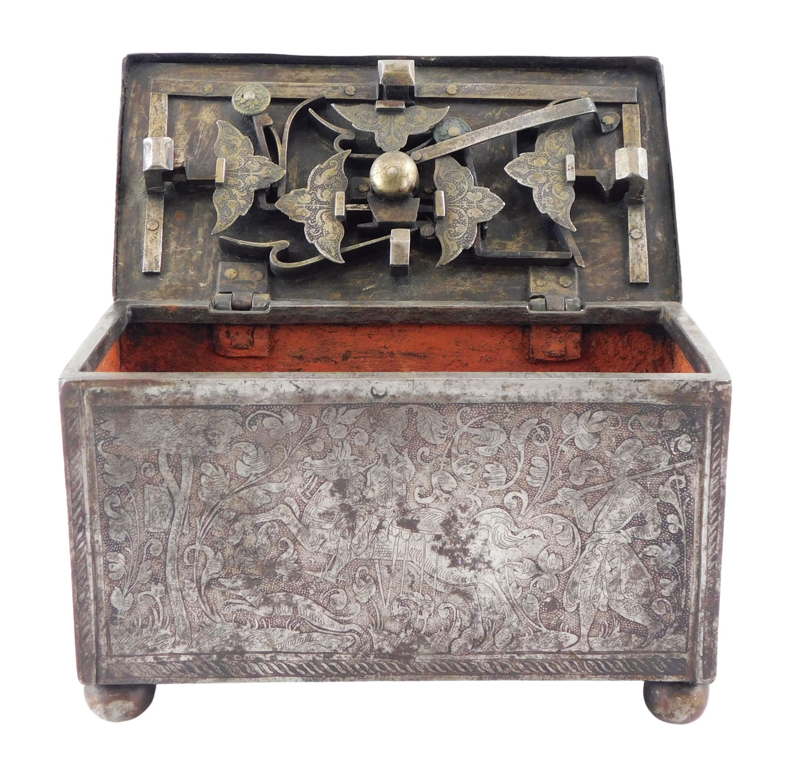 STEEL STRONGBOX WITH ETCHED