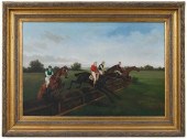 STEEPLECHASE PAINTING20th cent