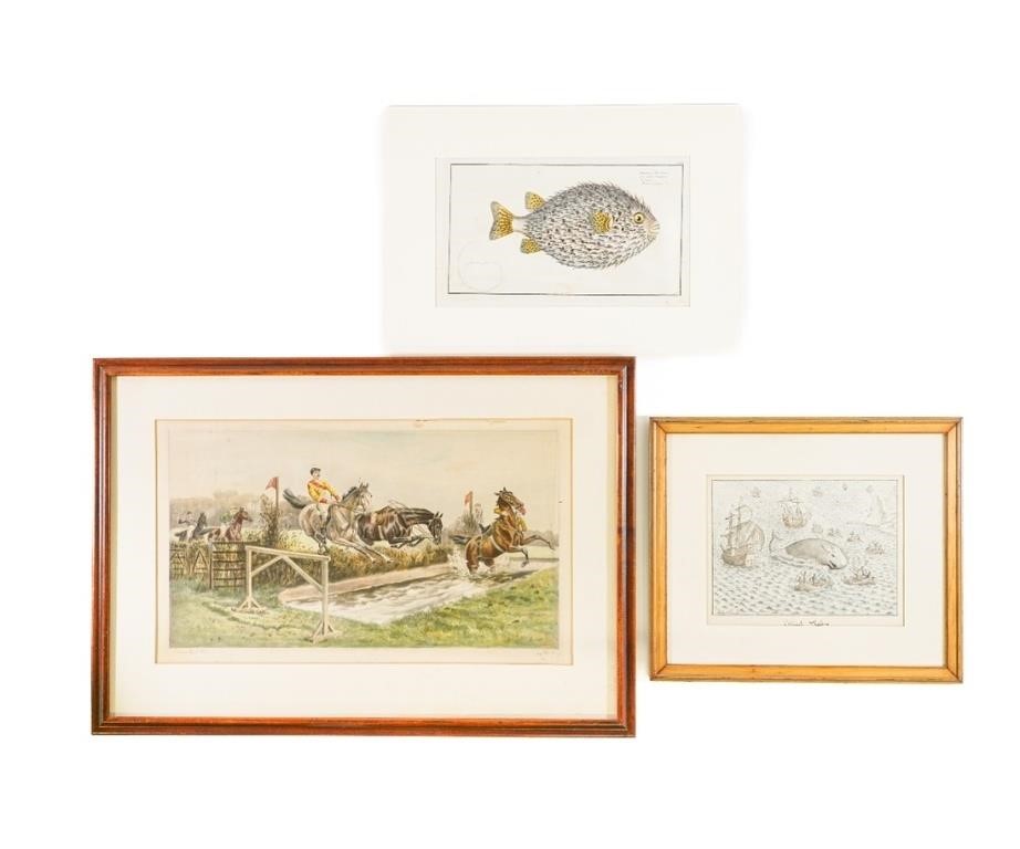 Steeplechase print framed and