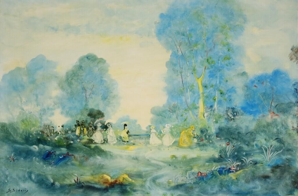 STEFANOS SIDERIS OIL ON CANVAS PARK