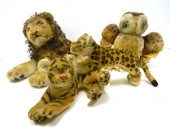 Steiff  four plush stuffed ani