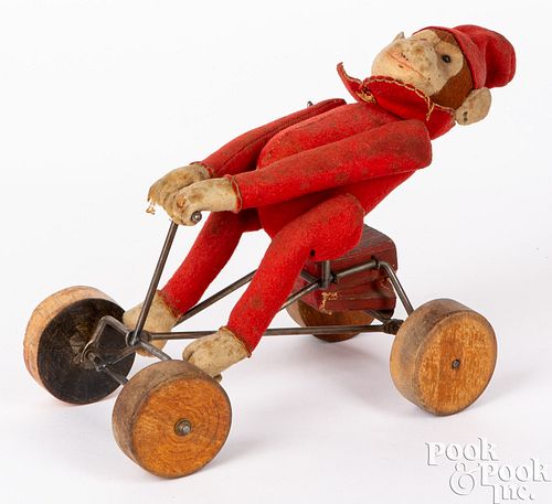 STEIFF JOCKO BELLHOP MONKEY PULL
