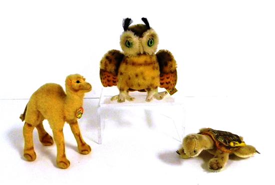 Steiff labeled stuffed animals: a