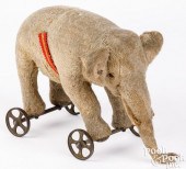 STEIFF MOHAIR ELEPHANT PULL TO