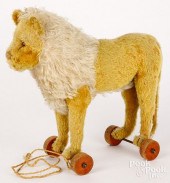 STEIFF MOHAIR LION PULL TOYSte
