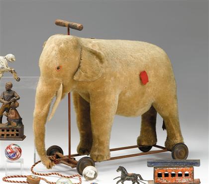 Steiff  mohair pull toy/ ride on 