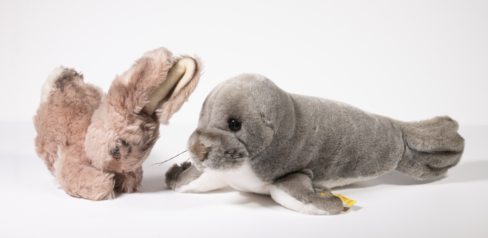 STEIFF SEAL AND RABBIT TOYS (2)