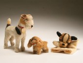 Steiff terrier, spaniel, and b