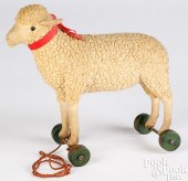 STEIFF WOOLY SHEEP PULL TOYSte